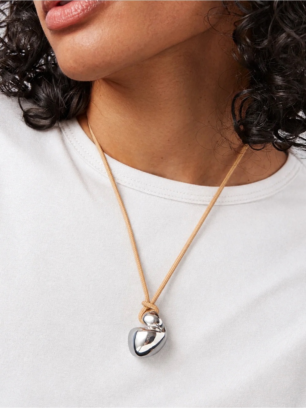 Jenny Bird Estelle Rope Necklace with Signed Pendant